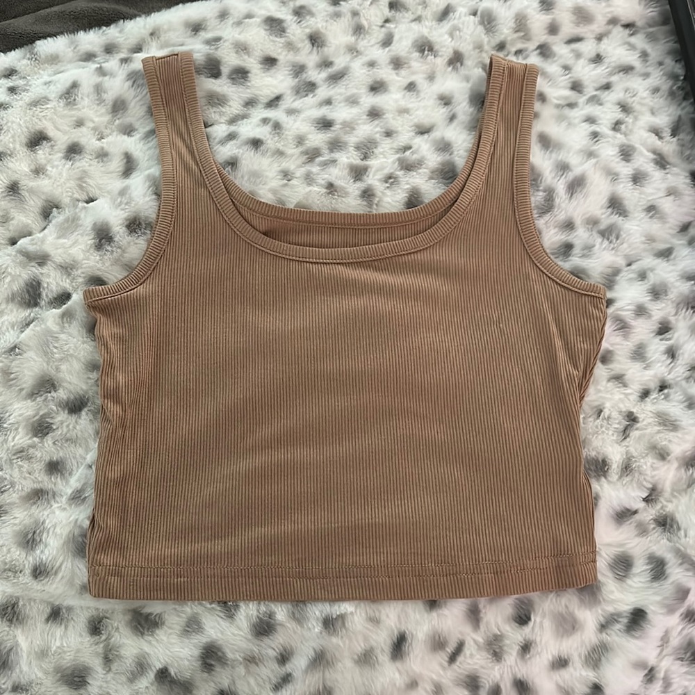 tan crop top